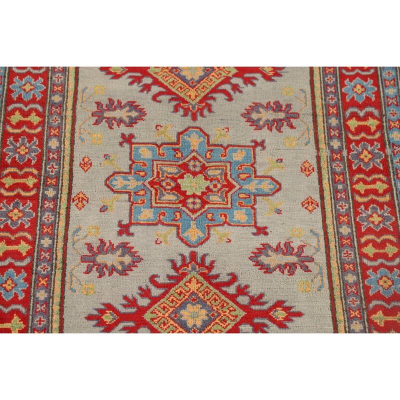 Kazak Accent Rug Handmade Wool Carpet - 3'3" x 4'11"