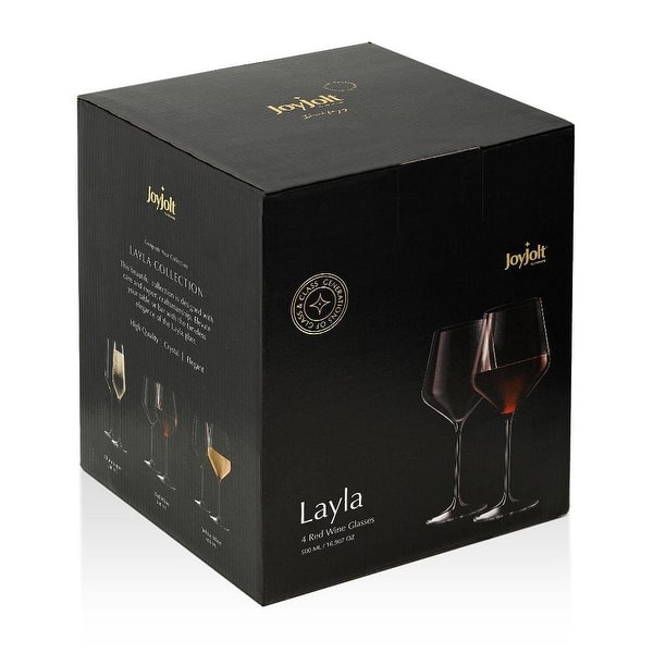 Joyjolt Layla European Crystal Long Stemmed 16 9 Oz Red Wine Glasses Set Of 4 Overstock 21117013 ··· metallic finish ombre silver stemless wine glass specifications/special features: usd