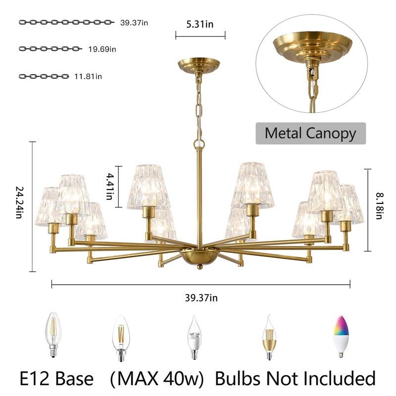 Mid Century Modern Chandelier Sputnik Liner Pendant Light Fixture