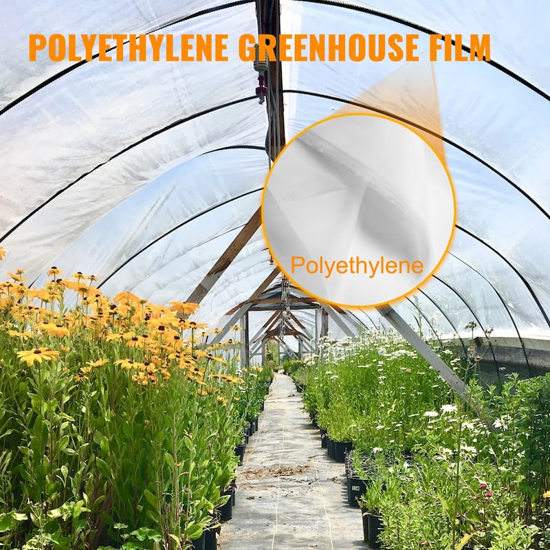 VEVOR Greenhouse Polyethylene Film 6 Mil Thickness Greenhouse Plastic