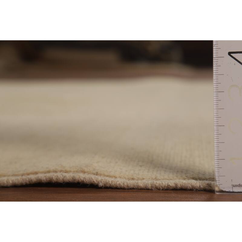 Modern Gabbeh Oriental Area Rug Hand-Knotted Solid Wool Carpet - 6'2"x 8'9"