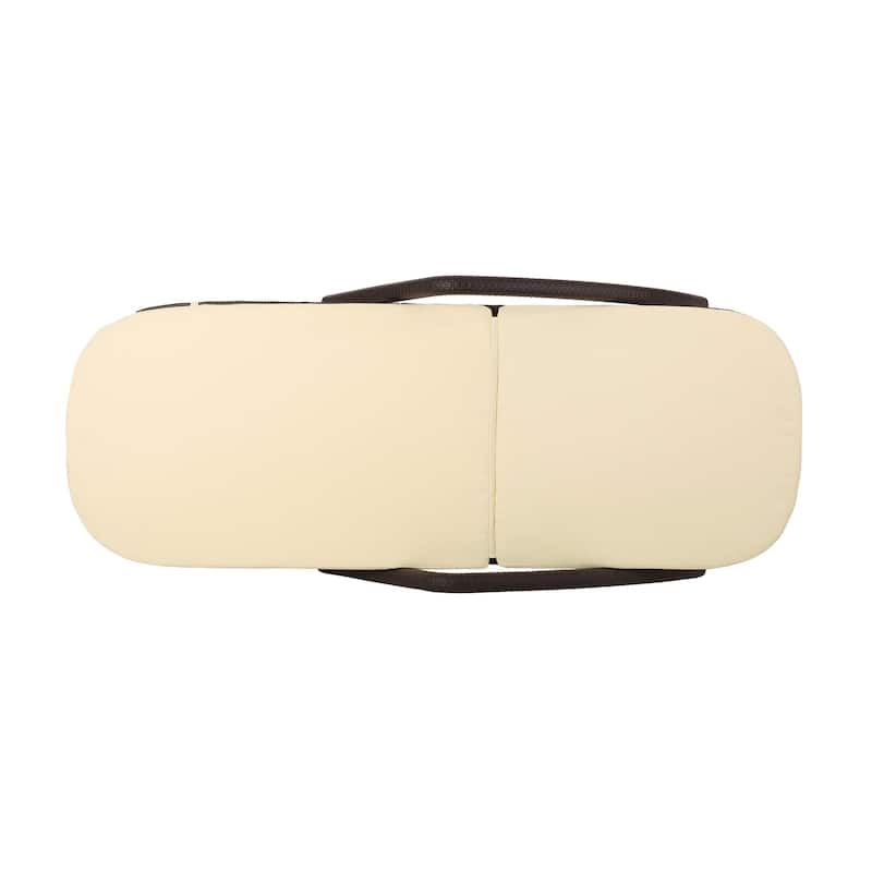 Outdoor polypropylene resin chaise lounge with armrests and cushions
