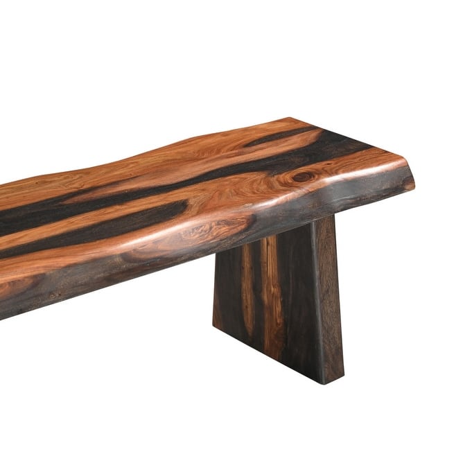 HomeRoots 75" Brown Solid Wood Live Edge Dining Bench - 75.00 in. x 18.00 in. x 18.00 in.