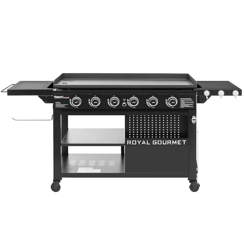 Royal Gourmet GB6000 44-Inch Black 6-Burner Flat Top Gas Grill Griddle