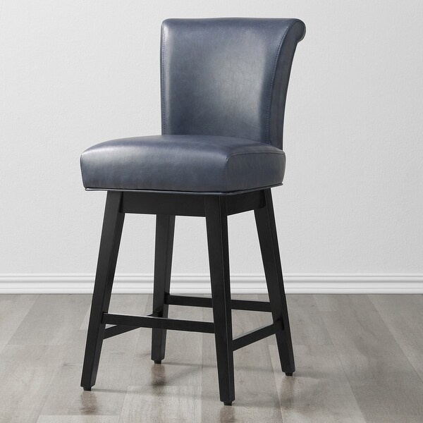 Noah Upholstered 26 inch Counter Height Swivel Barstool Set of 2 On Sale Bed Bath Beyond 37997189