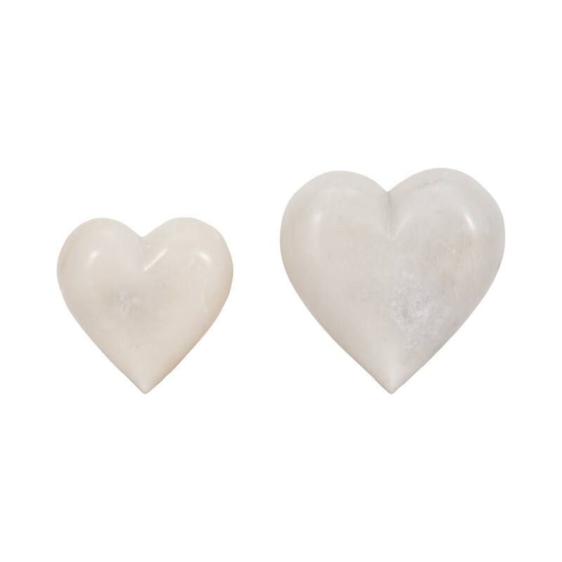 Sagebrook Home Marble White Heart