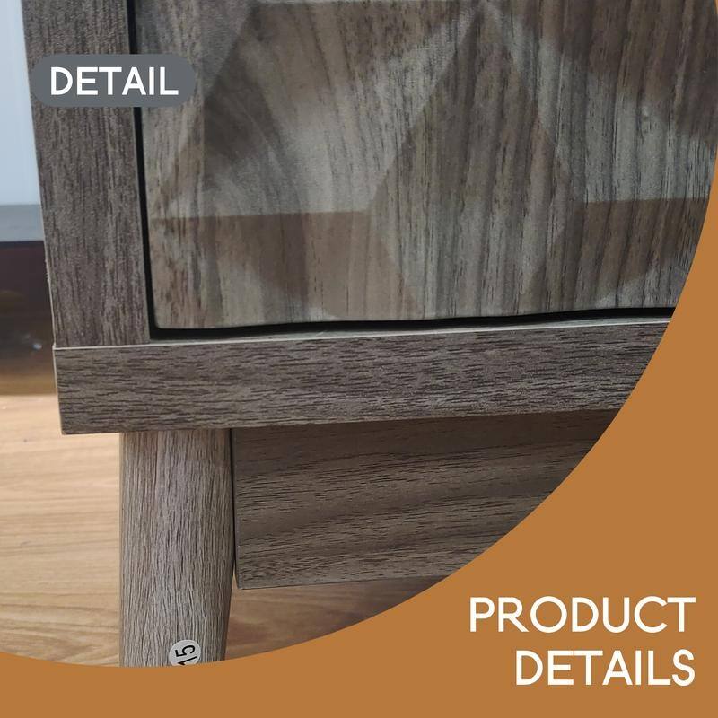 Modern Style Buffet Cabinet,Sideboard Buffet Cabinet With Storage,Storage Cabinet with 4 Diamond-shaped relief Doors