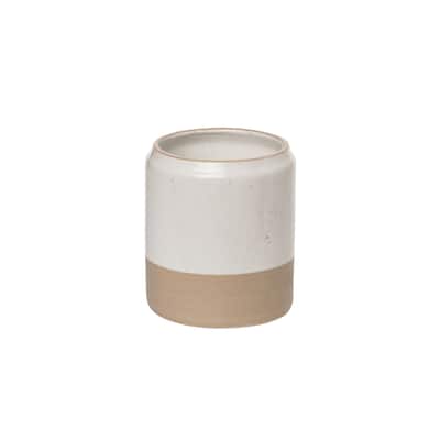 Transpac Ceramic 5.75 in. Off-White Everyday Utensil Holder