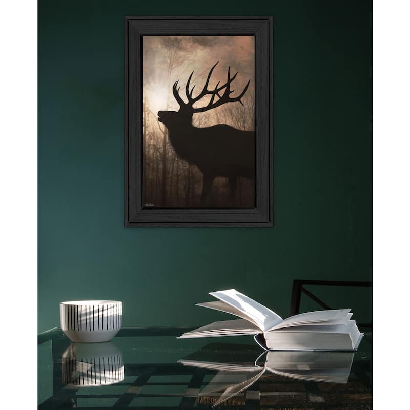 TrendyDecor4U "Elk Sunrise II" Framed Print Wall Art