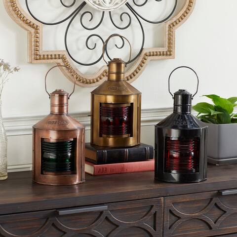 Multi Iron Rustic Lantern (Set of 3) - 5 x 5 x 11