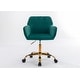 preview thumbnail 3 of 4, Velvet Home Office Chair with Wheels, Faux Fur Swivel Desk Chair, Adjustable Height Upholstered Dressing Chair - N/A