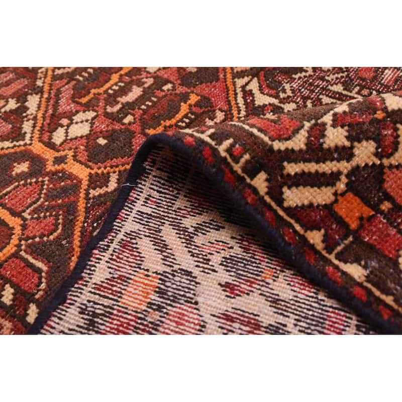 ECARPETGALLERY Hand-knotted Kayseri Vintage Dark Red Wool Rug - 6'6 x 9'10