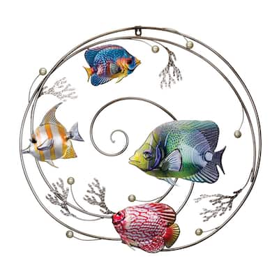 Luster Wall Decor - Circle Fish