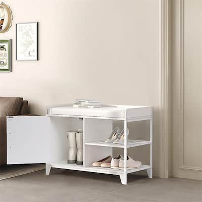 Bench for Entryway 2-Tier Shoe Rack - 27.4"D x 18.9"W x 13.4"H
