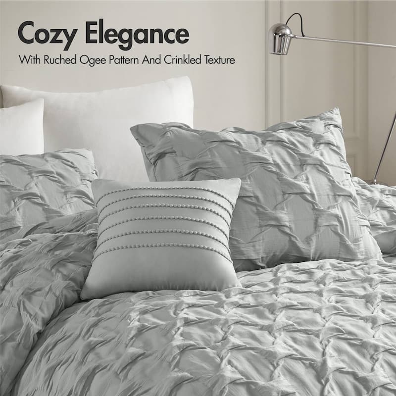 Chelsea Square Bailey Diamond Pucker Woven Comforter Set