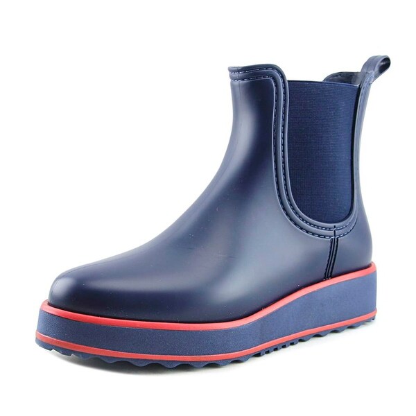 Bernardo Willa Rain Women Round Toe Synthetic Blue Rain Boot