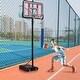 preview thumbnail 1 of 16, Portable 4.76-10ft Height Adjustable Waterproof Basketball Hoop Basketball System with LED Basketball Hoop Colorful Lights Black