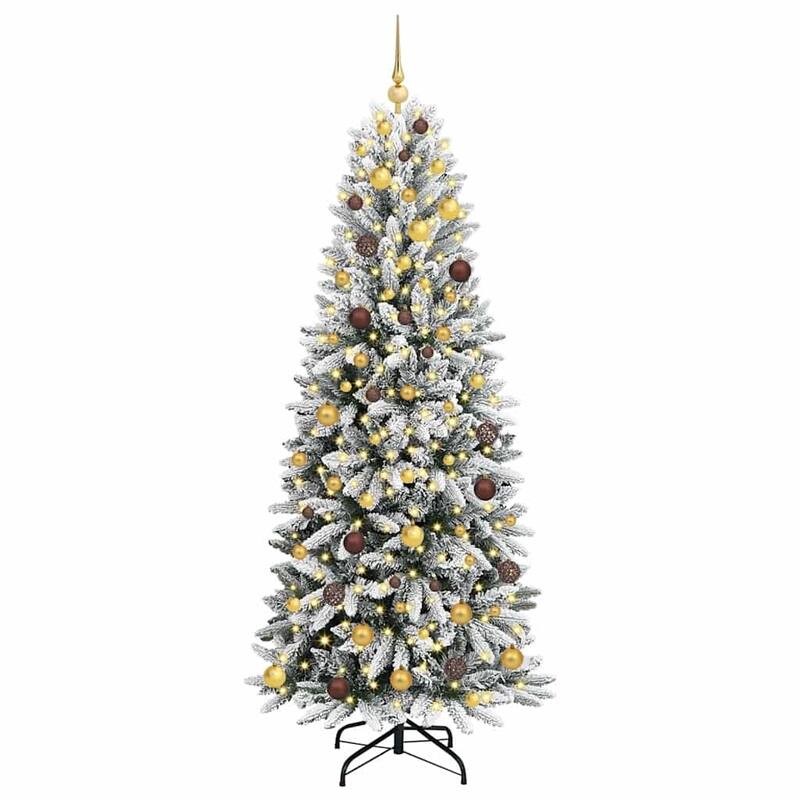 vidaXL Artificial Christmas Tree with 150/300 LEDs White