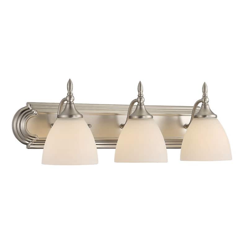 Classic Satin Nickel Bathroom Vanity Light