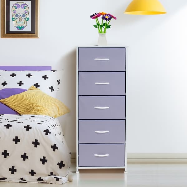 purple and grey dresser 6 Drawer Fabric Dresser Sorbus Home