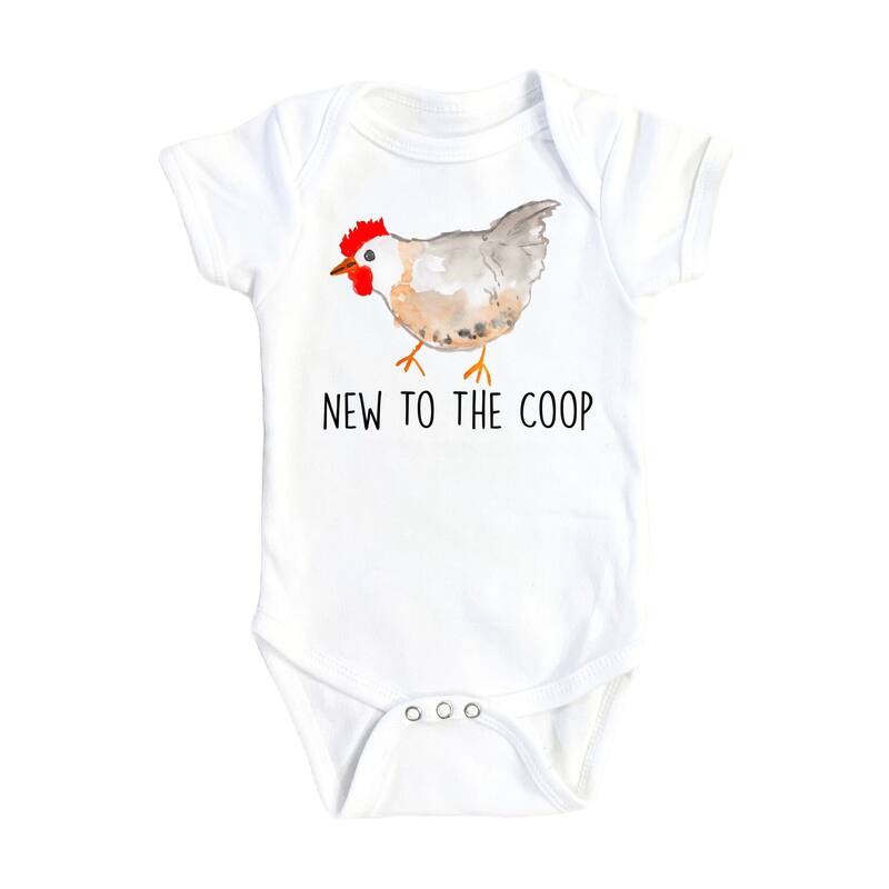 Chicken Coop - Baby Boy Girl Clothes Infant Bodysuit Funny Cute Newborn - White - Newborn