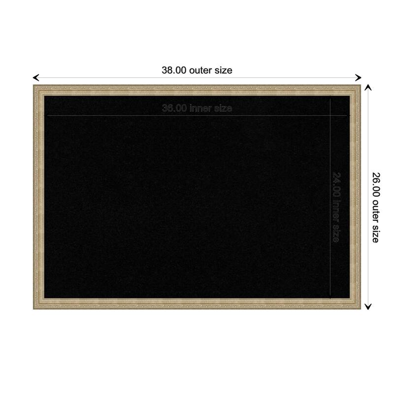 Paris Champagne Framed Black Corkboard Bulletin Board - Board Size 36x24