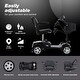preview thumbnail 5 of 61, 4 Wheel Mobility Scooter Compact 300 Lb Load Bearing Capacity 300w Motor Wheelchair Device For Grown-ups Elderly