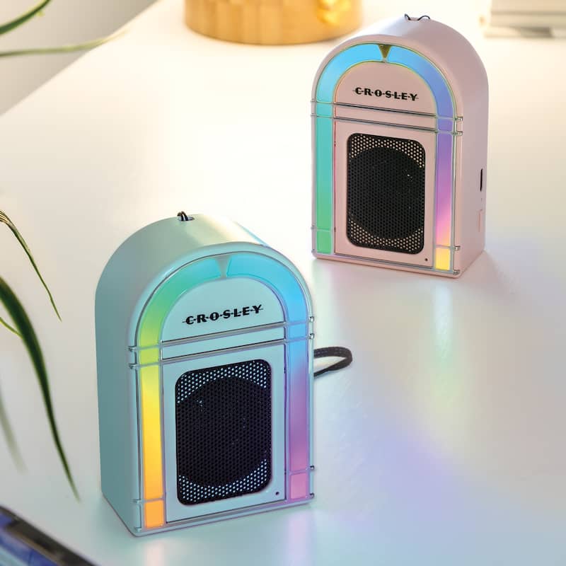Crosley Mini Jukebox Portable Bluetooth Speaker In Aqua Blue