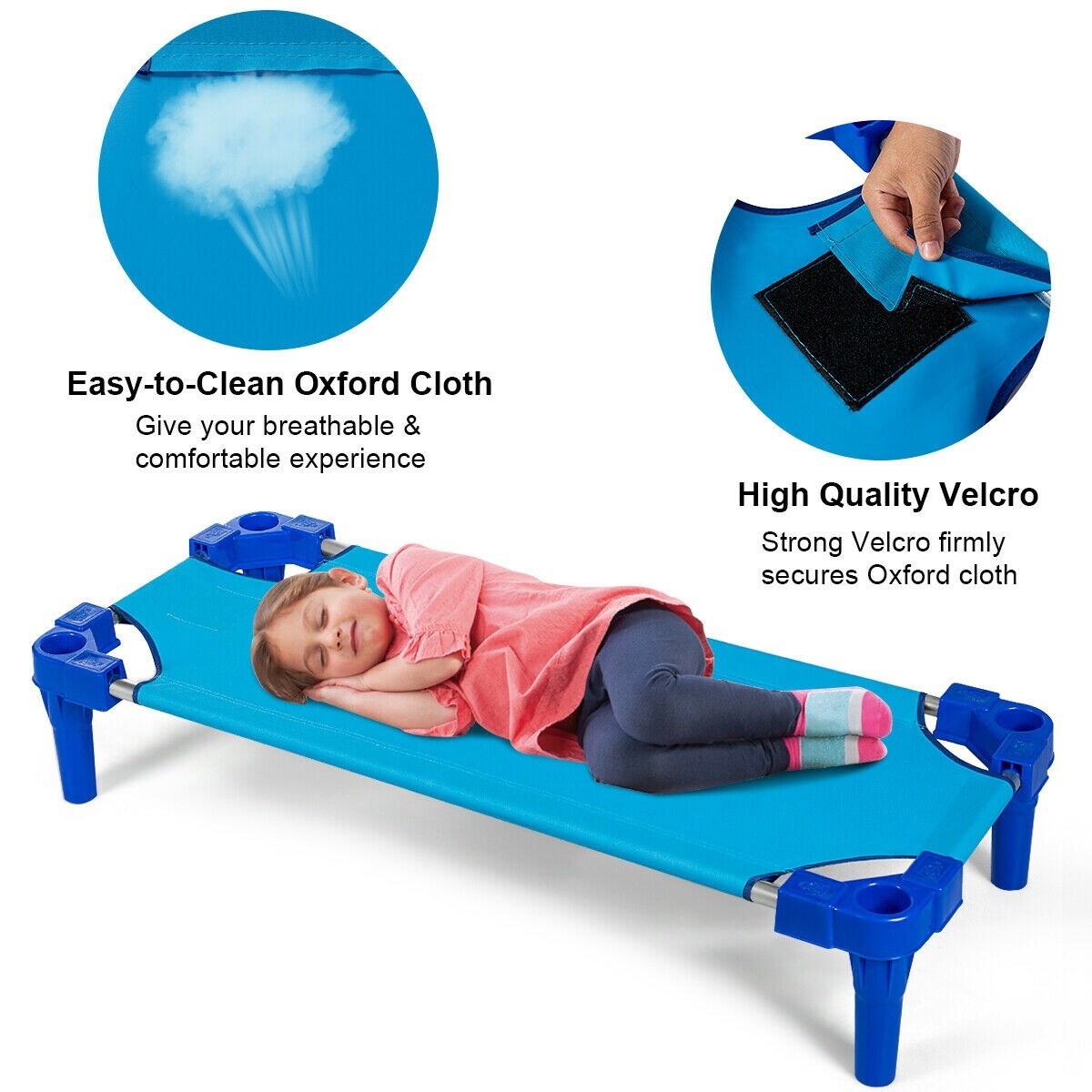 Shop Costway Pack Of 6 Stackable Daycare Cots Standard Rest Mat