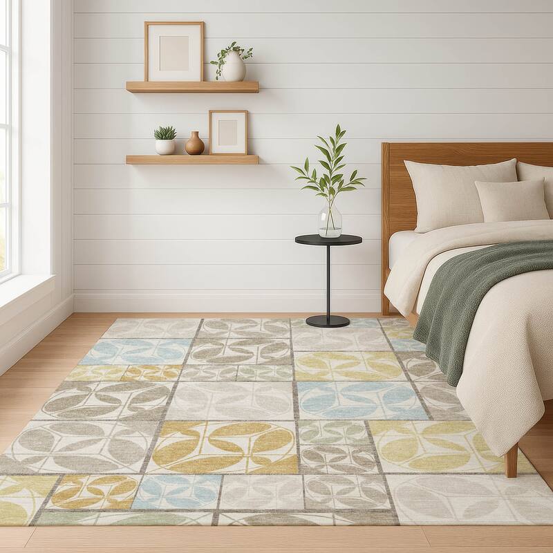 Machine Washable Indoor/ Outdoor Patch Lupton Chantille Rug