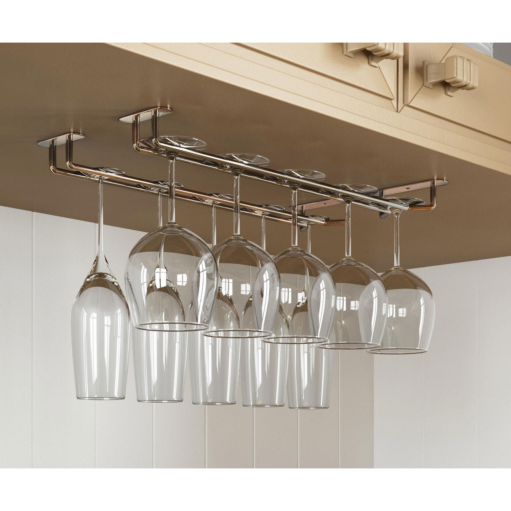 Stainless steel on sale wine glass rack
