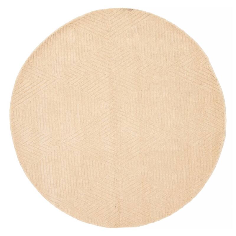 Kashkuli Gabbeh Beige Rug 5'4" x 5'4" - 5'4 x 5'4 - Beige - 5'4 x 5'4