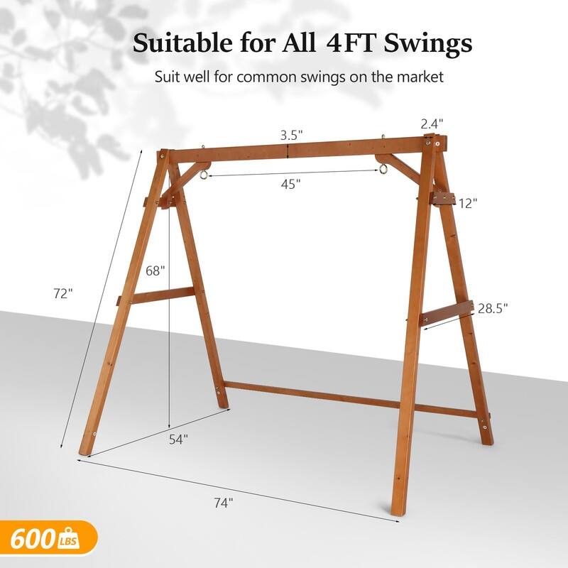 4ft Fir Porch Swing Stand Frame