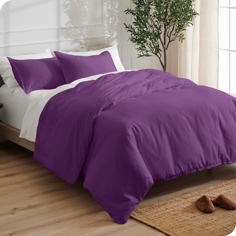 Bare Home Soft Hypoallergenic Microfiber Duvet Cover and Sham Set