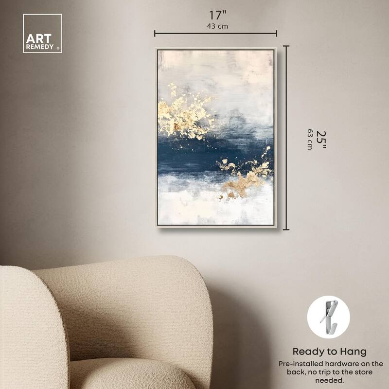Ocean's Gold Hues I Canvas by Art Remedy
