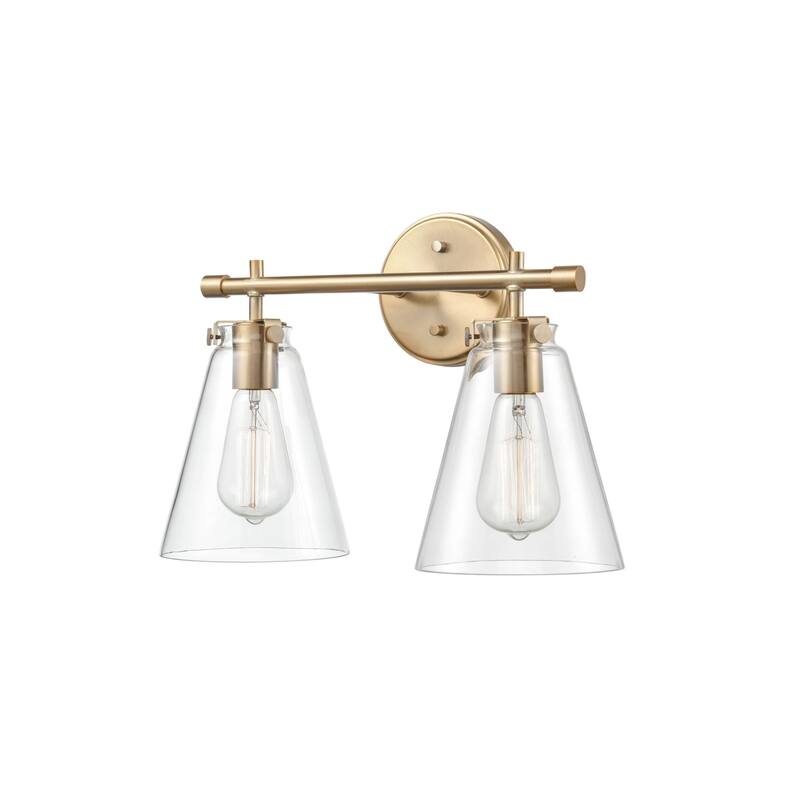 Millennium Lighting 2 Light 16" Wide Bathroom Vanity Light with Clear - Modern Gold