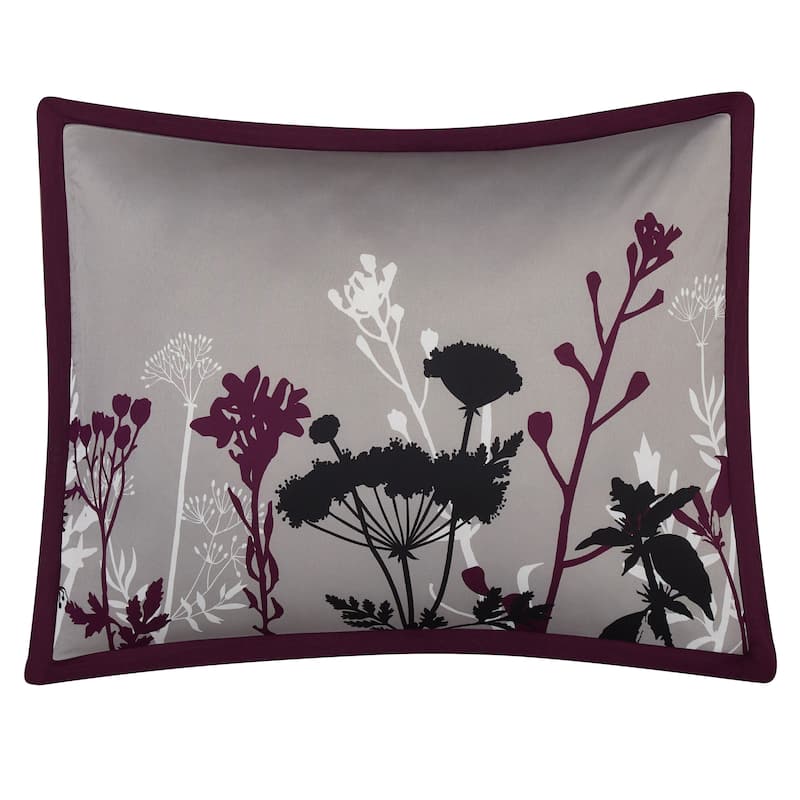 Nanshing Ciaran 7-Piece Purple Floral Comforter Set