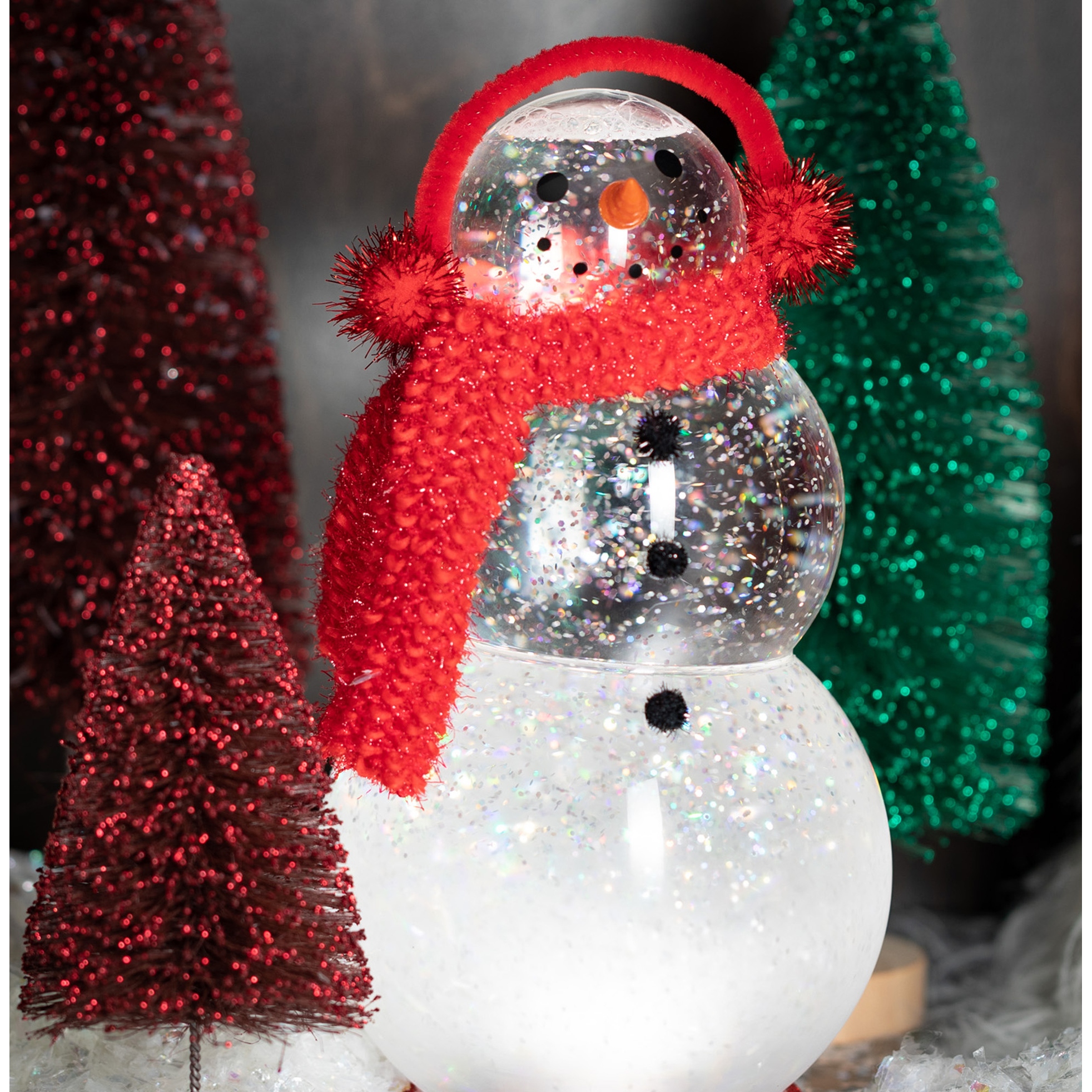 LuxenHome 20.4 in. H Snowman Family Trio on Sled with