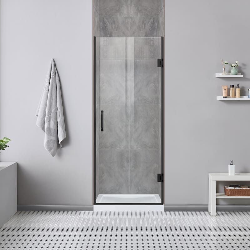 72" H Frameless Double Hinge Design Shower Door With Handle