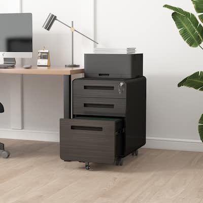 3 Drawer Mobile File Cabinet Under Desk Office,Simple Style Versatile Storage Cabinet for Legal/Letter/A4 Files