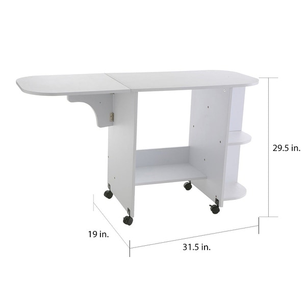 White Folding Sewing Machine Table. Opens flyout.