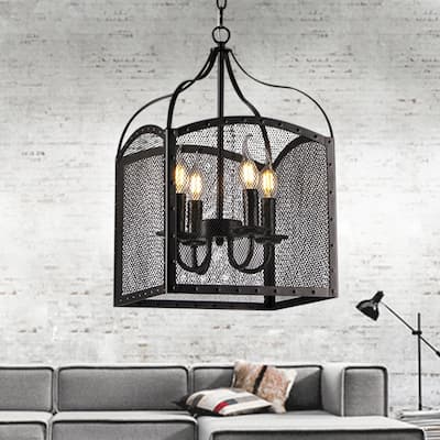 Mirdra Black 12-inch Arched Box Pendant