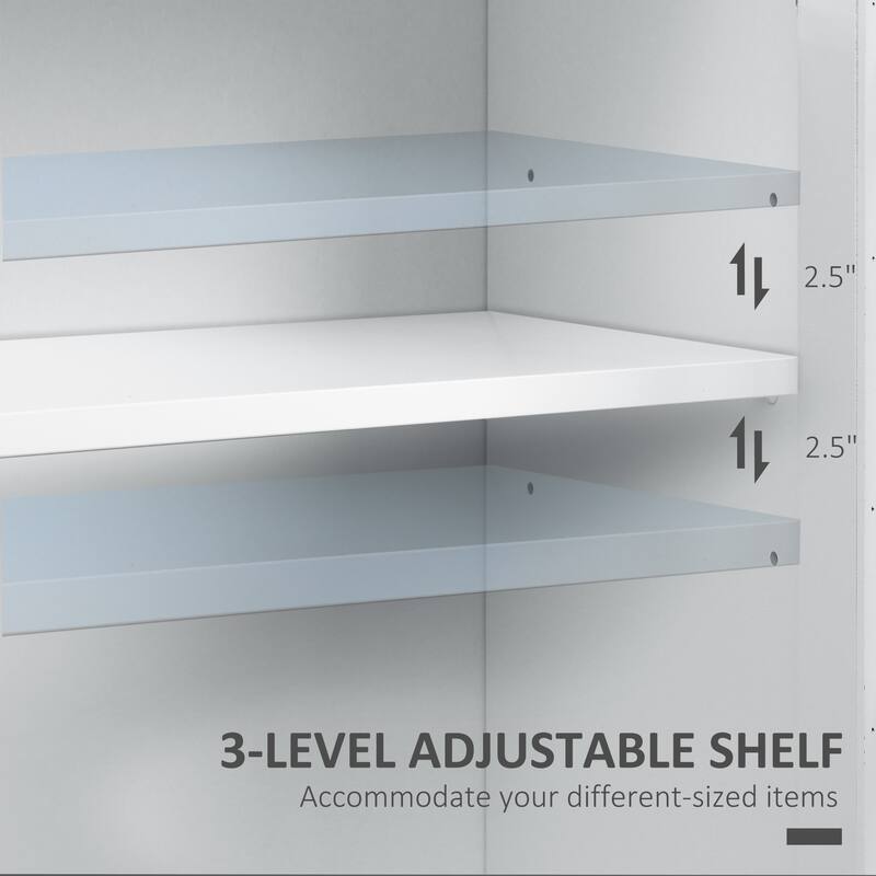 Modern Buffet Cabinet with Stripe Pattern and Adjustable Storage Shelf, 4 Tempered Glass Doors