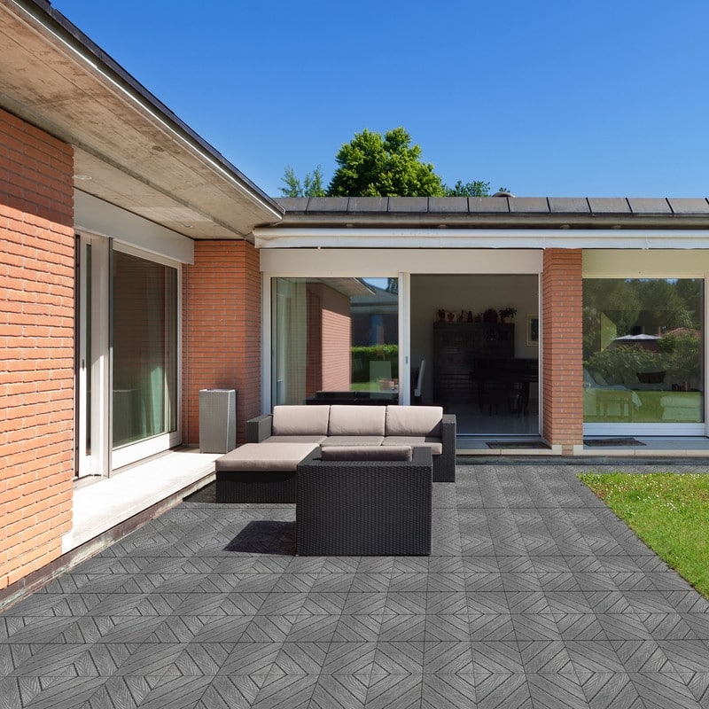 27PCS Plastic Patio Floor Decking Tiles for Indoor and Outdoor