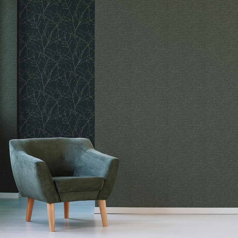 Heritage Texture Green Wallpaper