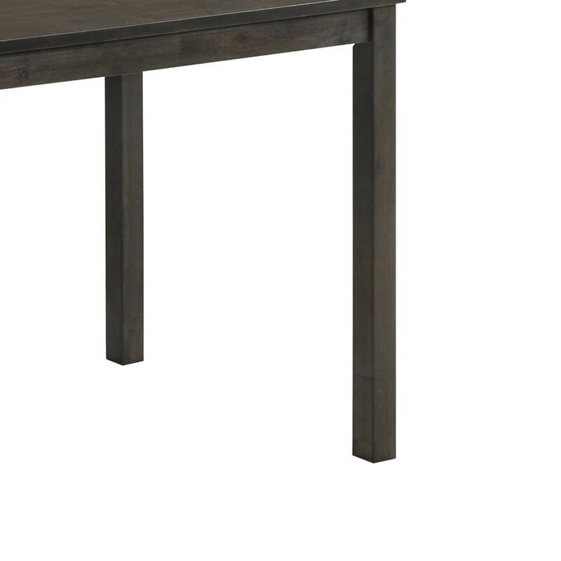 Dining Table, 43 Inch Rectangular Top, Gray-Brown Wood Legs - Brown Gray