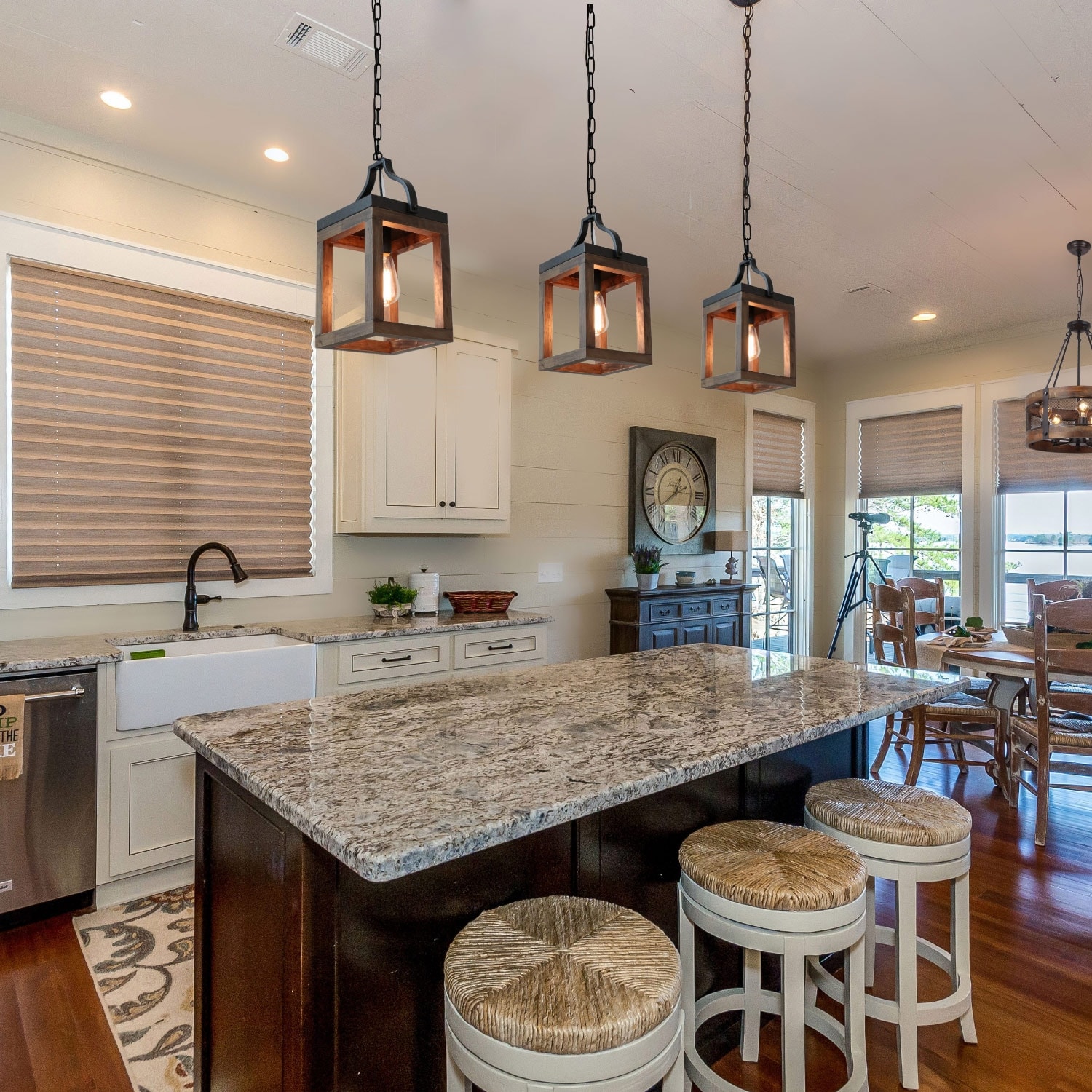 Square kitchen pendant lights hot sale