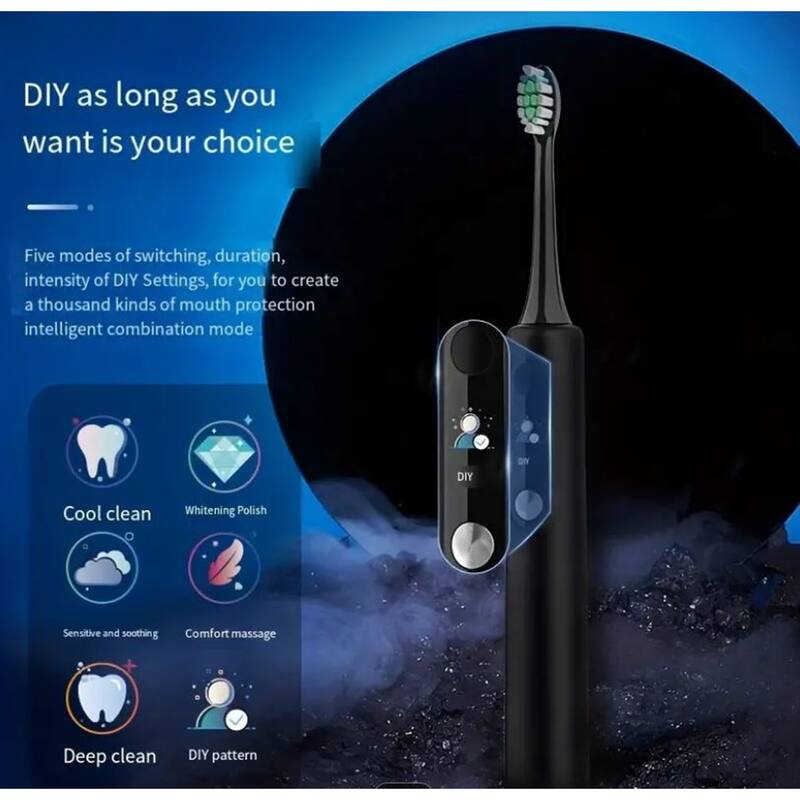 Clinton Intelligent Magnetic Suspension Ultrasonic Electric Toothbrush with 7 Modes