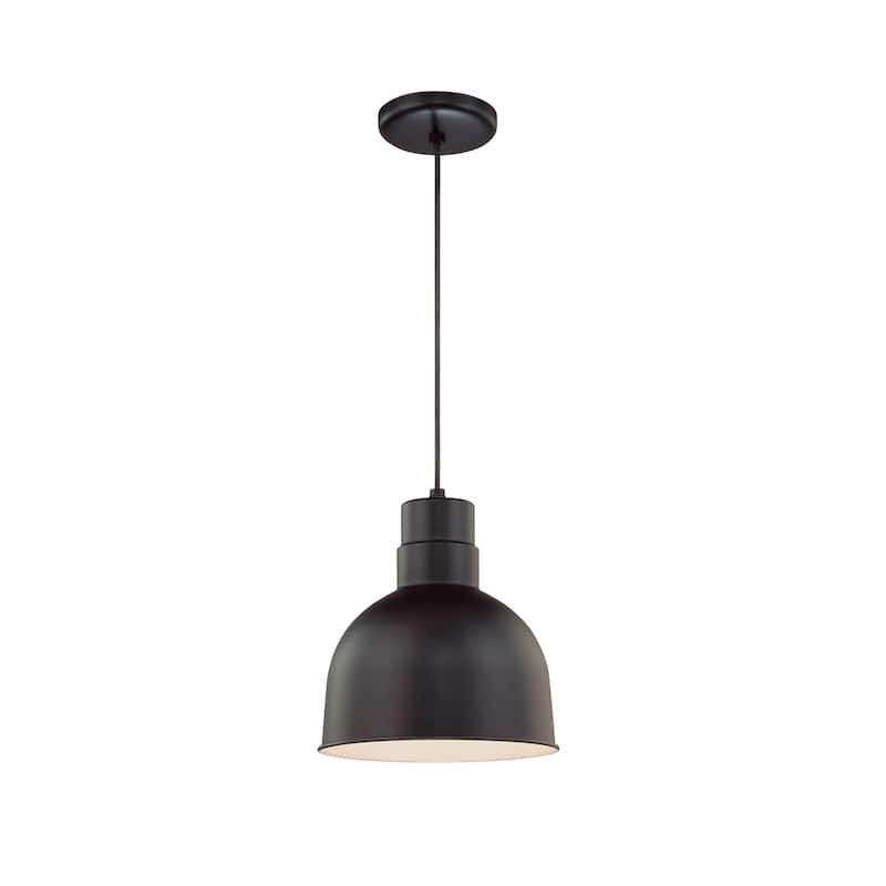 Millennium Lighting R Series 10" Cord Hung Indoor/Outdoor Deep Bowl Shade - Satin Black