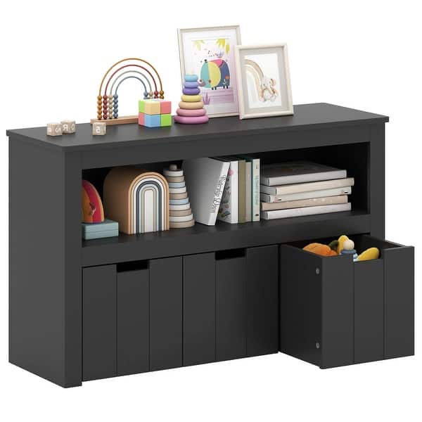 slide 2 of 44, Costway Storage Cabinet 3 Drawer Chest w/Wheels Large Storage Cube - See Details Black